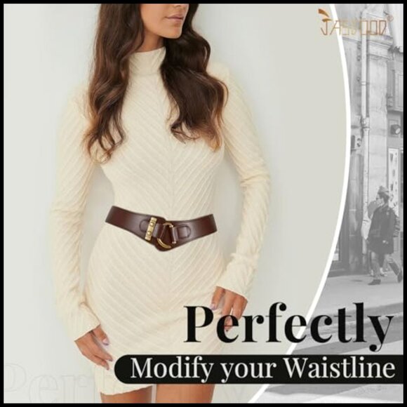 Vintage Stretchy Waist Belt Elastic Wide Waistband Retro Elegant Accessory